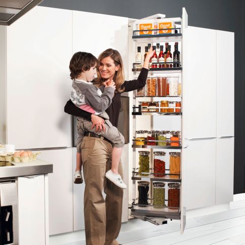 Dispensa Pull-Out Pantry Frame with adjustable shelves