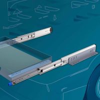 Evo – 550mm Coppia Guide a Scomparsa Ammortizzate Tipo Quadro Per Cassetto  Con Estrazione Totale, Chiusura Soft, Sgancio A Clip e Regolazioni 3D