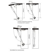Ordina Ammortizzatore idraulico (a gas) 50 - 150 N incluso accessorio  Guarnitura per ante a ribalta in argento online 